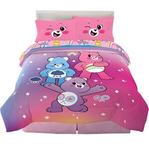 Care Bears Pink and Purple Comforter Set